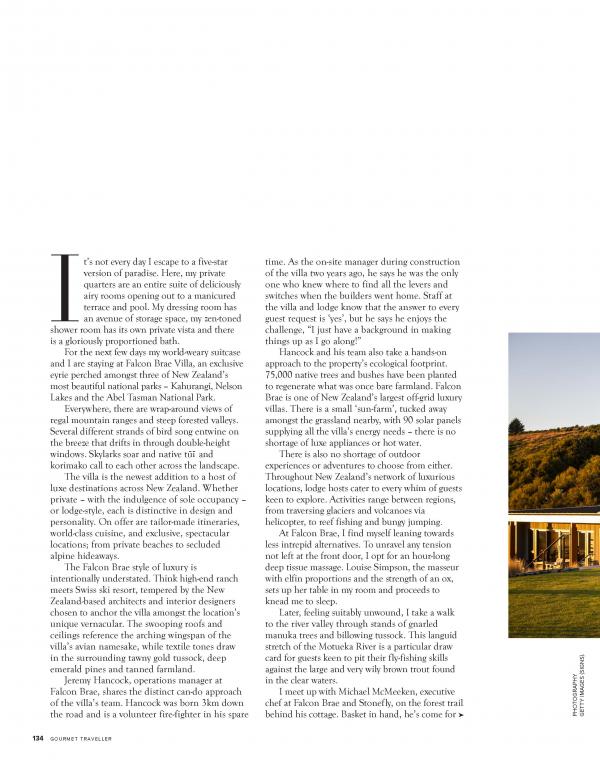 Gourmet Traveller Falcon Brae feature April 2021 Page 9